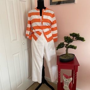 ***SALE***   J. Crew white pants w/side detail!